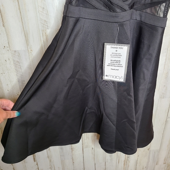 Morgan & Co Black Fit & Flare Dress Party Dance Evening Dress - Picture 12 of 15